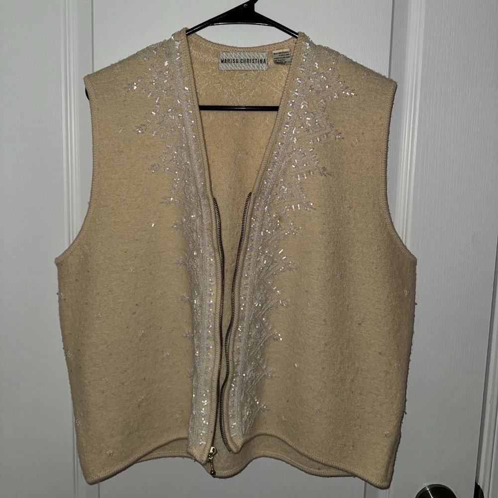 Marisa Christina Cream Sweater Vest